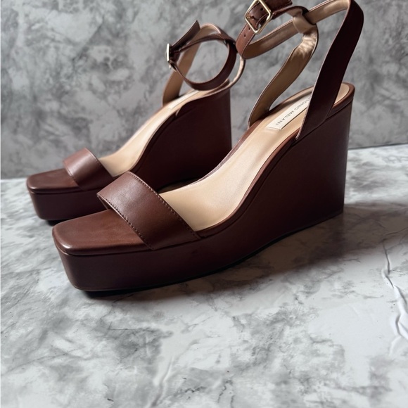 Antonio Melani Women Sandals Platform LeatherWedges size 10 - Picture 3 of 5